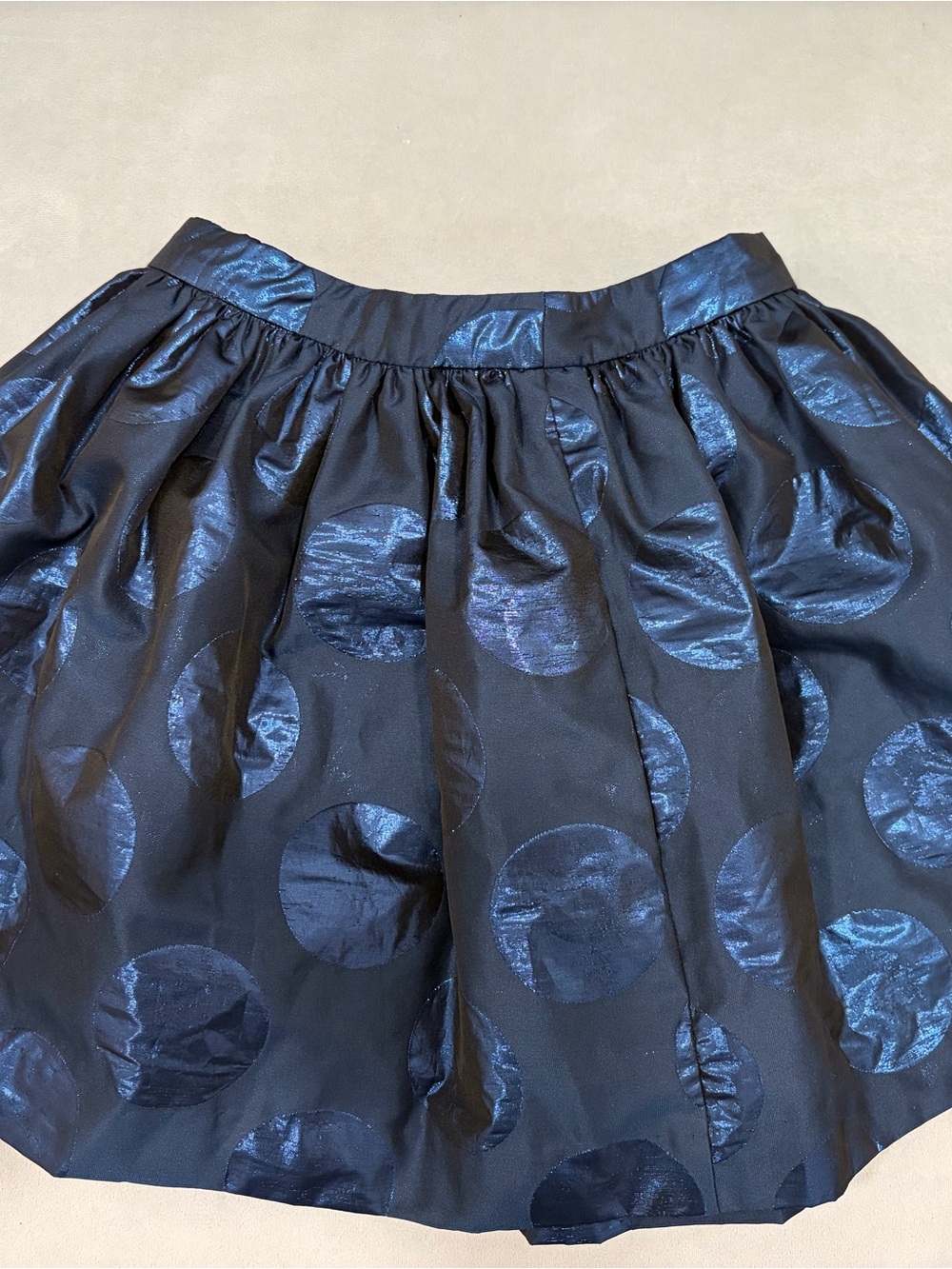 Jacadi Black Polka Dot Satin Full Skirt girls sz 4